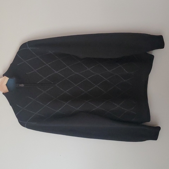 Vintage Brooks Brothers 346 Merino Wool Argyle Quarter Zip Pullover Sweater L - Picture 1 of 8